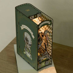 (sold out) Alice In Wonderland Wooden Book Nook Bookshelf Insert