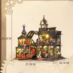 Rail-track Secluded City: Train Mini House Kit l DIY Miniature Kit